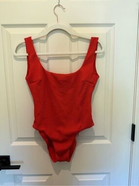 Monday Swimwear Red Textured One-Piece